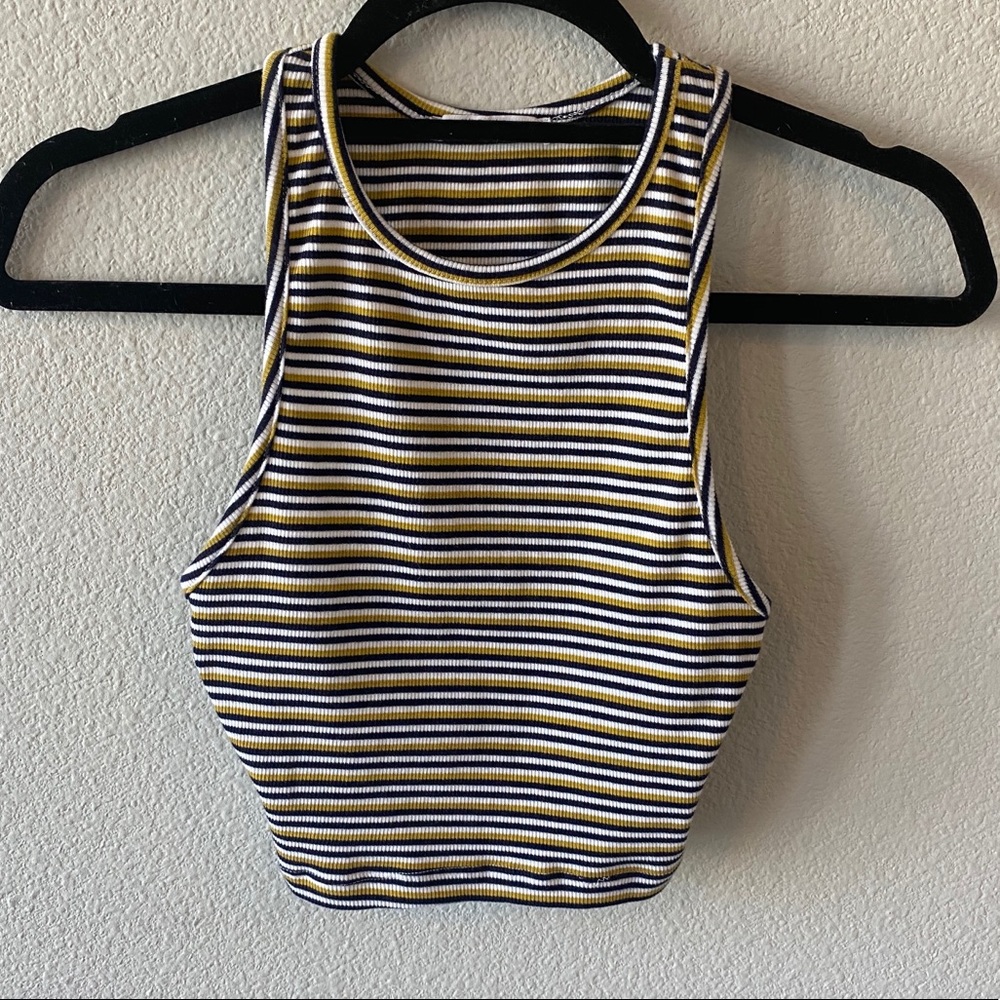 ZARA Crop Top Striped Shirt
